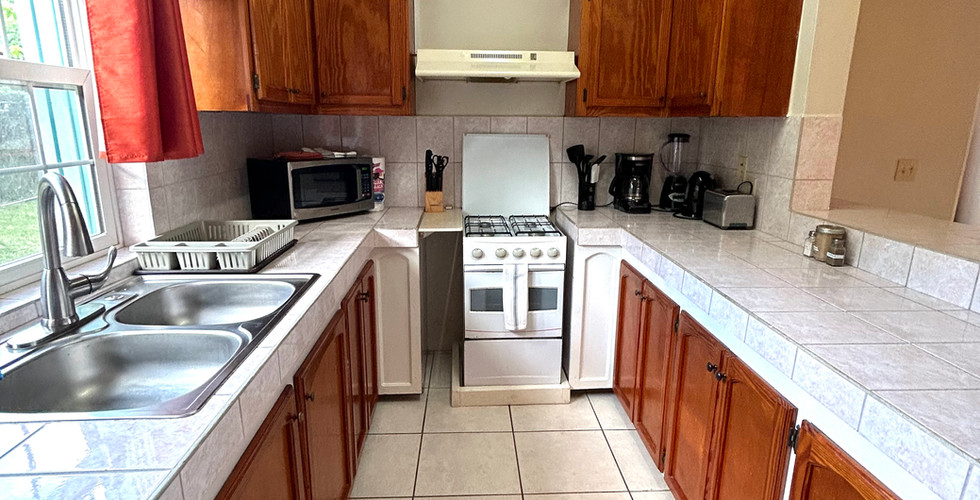 Kitchen at Neem View Apartments, Falmouth