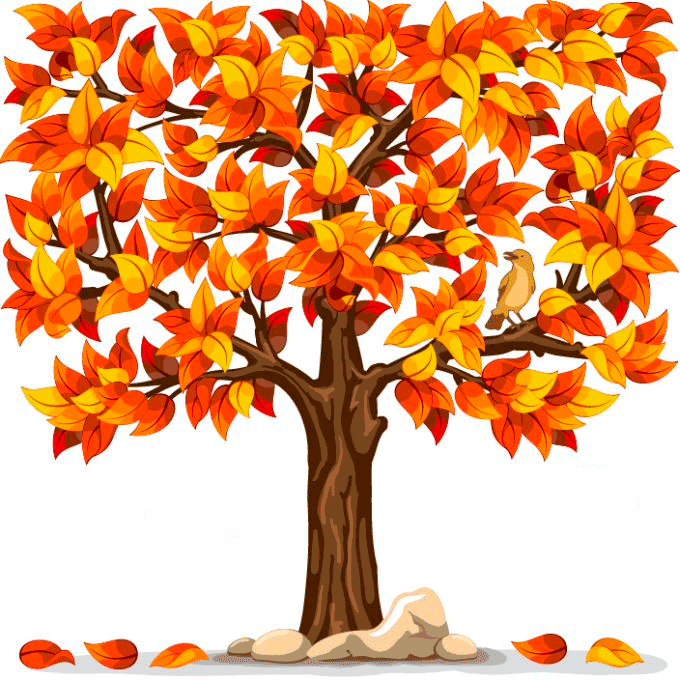 animated falling tree leaves