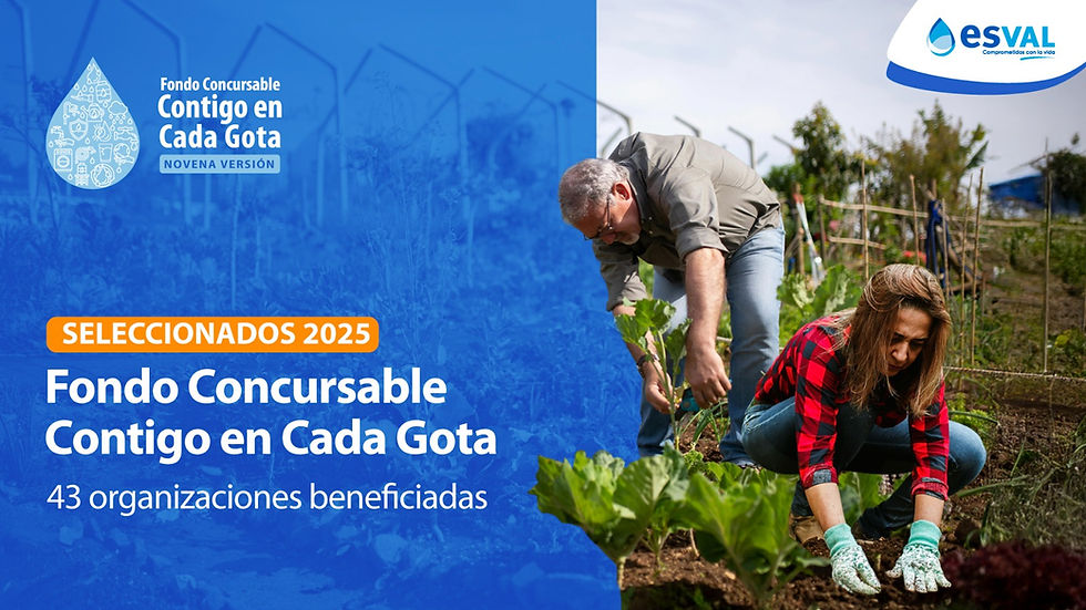 43 organizaciones de la región se adjudicaron el Fondo Concursable “Contigo en cada Gota” de Esval