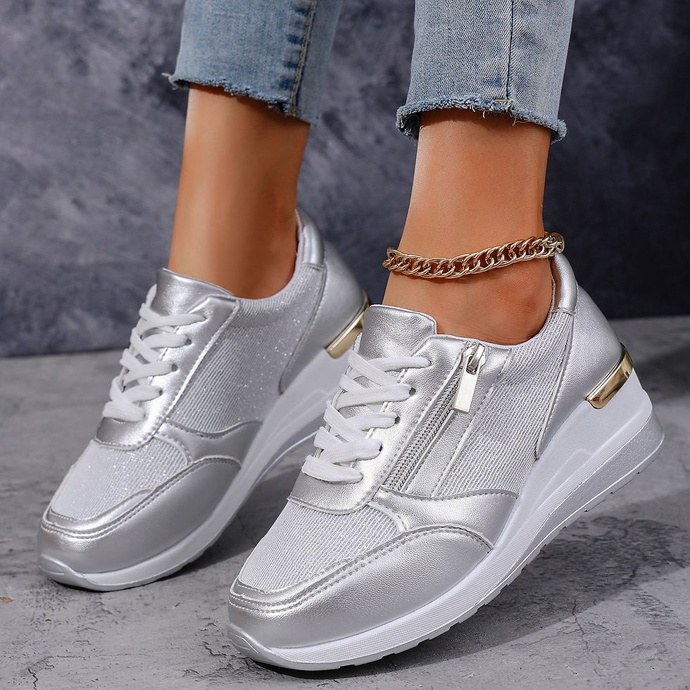 Thumbnail: Womens Casual Wedge Sneakers