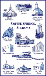 coffee springs town throw blanket