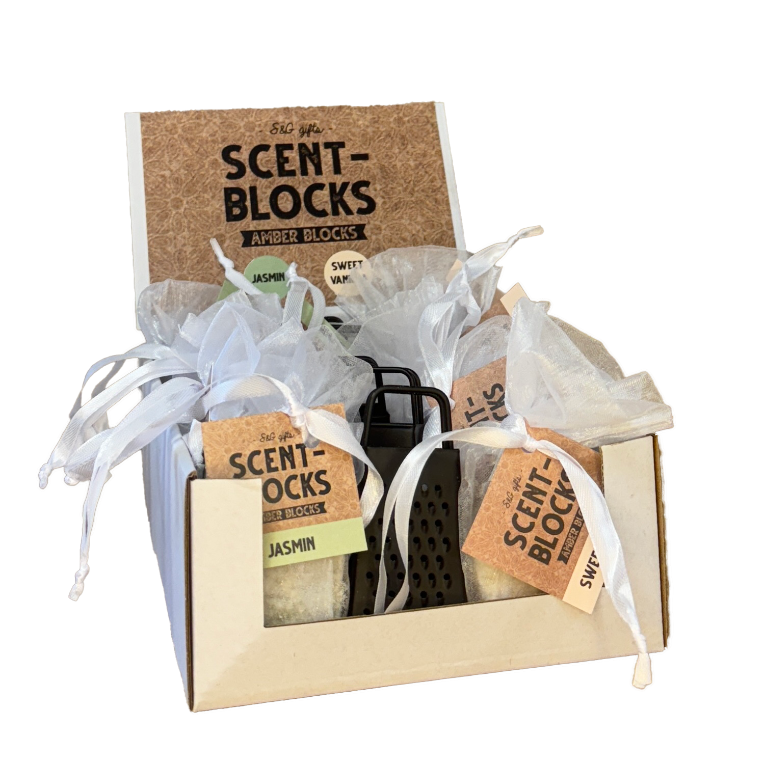 Display scent blocks Sweet vanilla and Jasmin