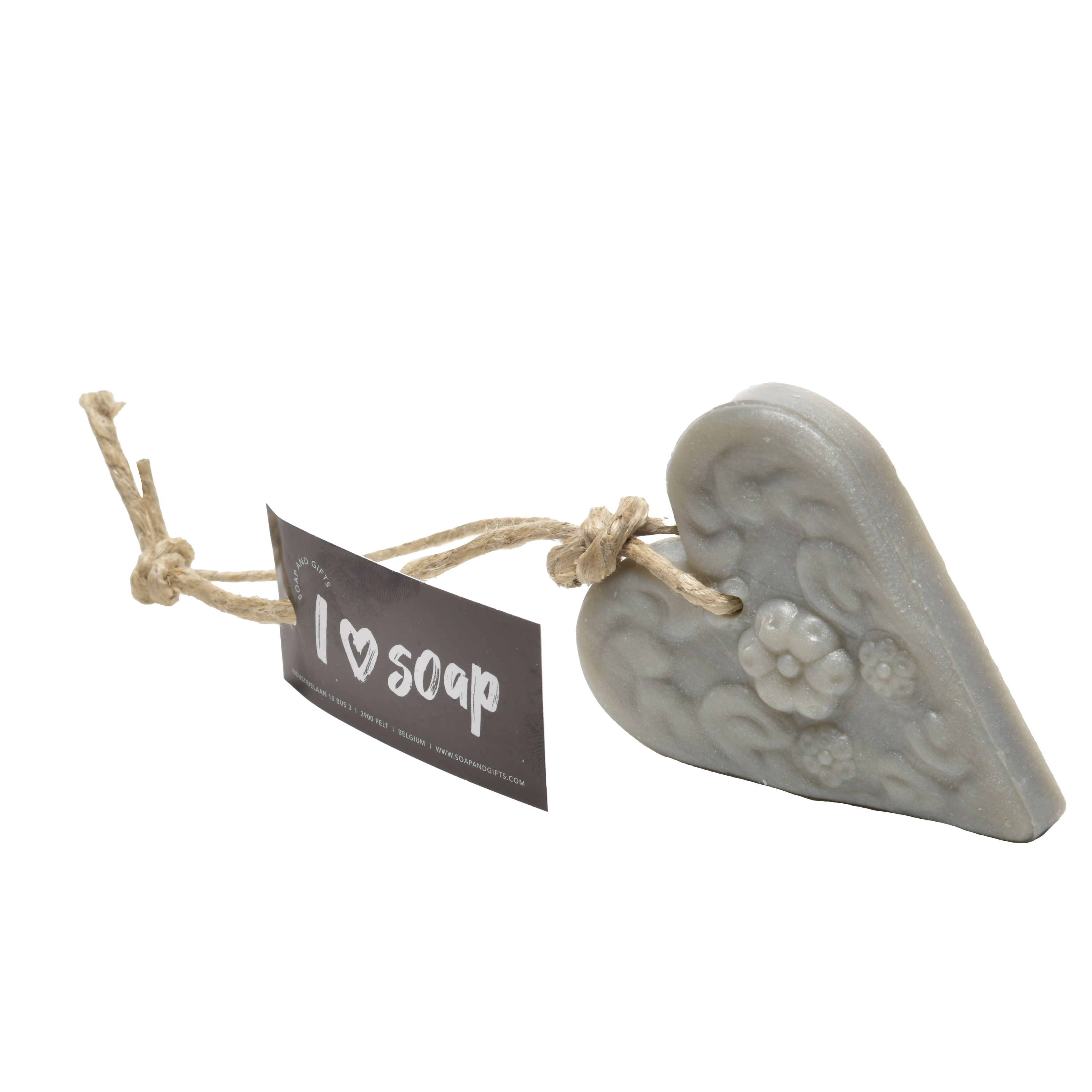 'I Love Soap' Winter 5 x heart soaps 'Silver Wine'