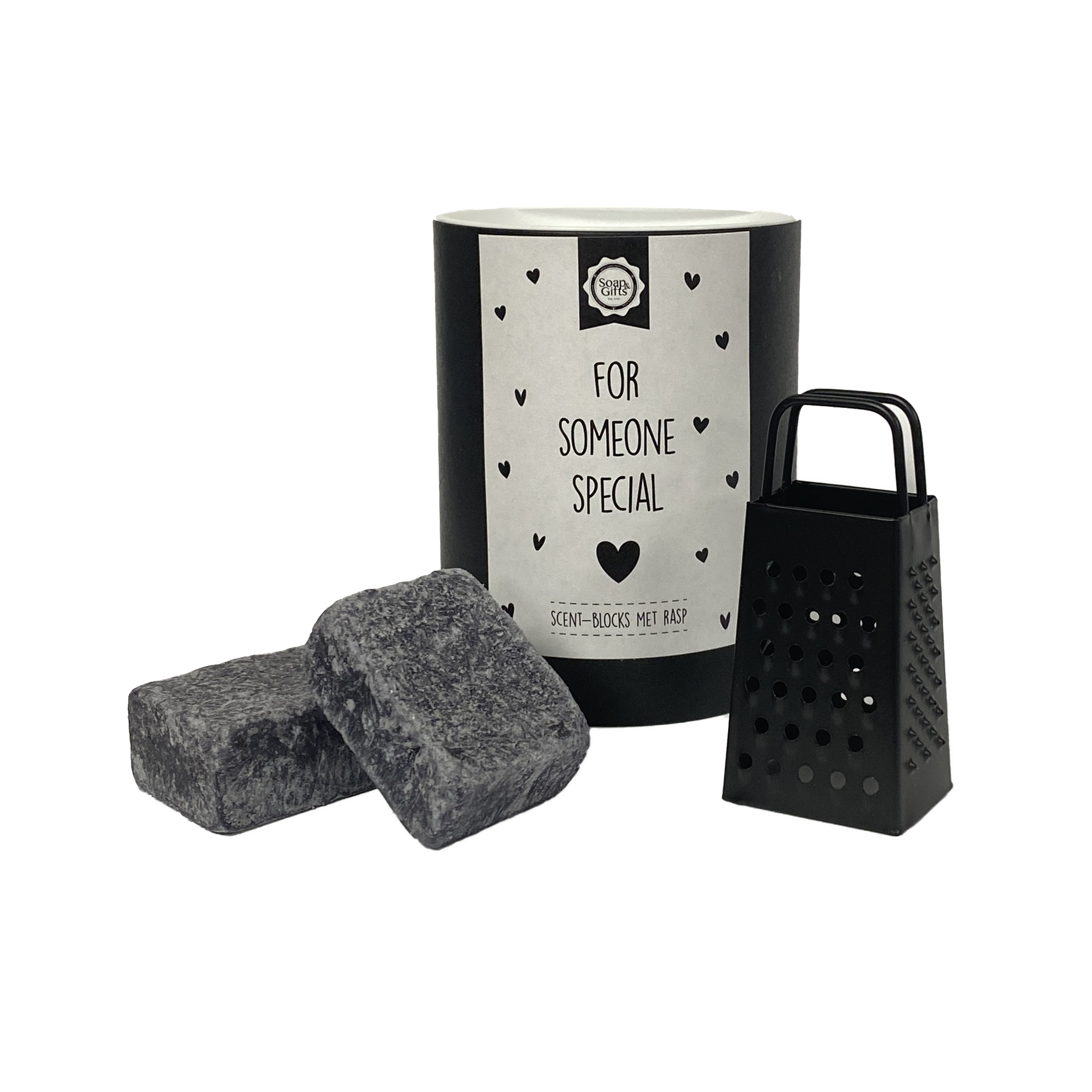 Tube with scent blocks and grater For someone special