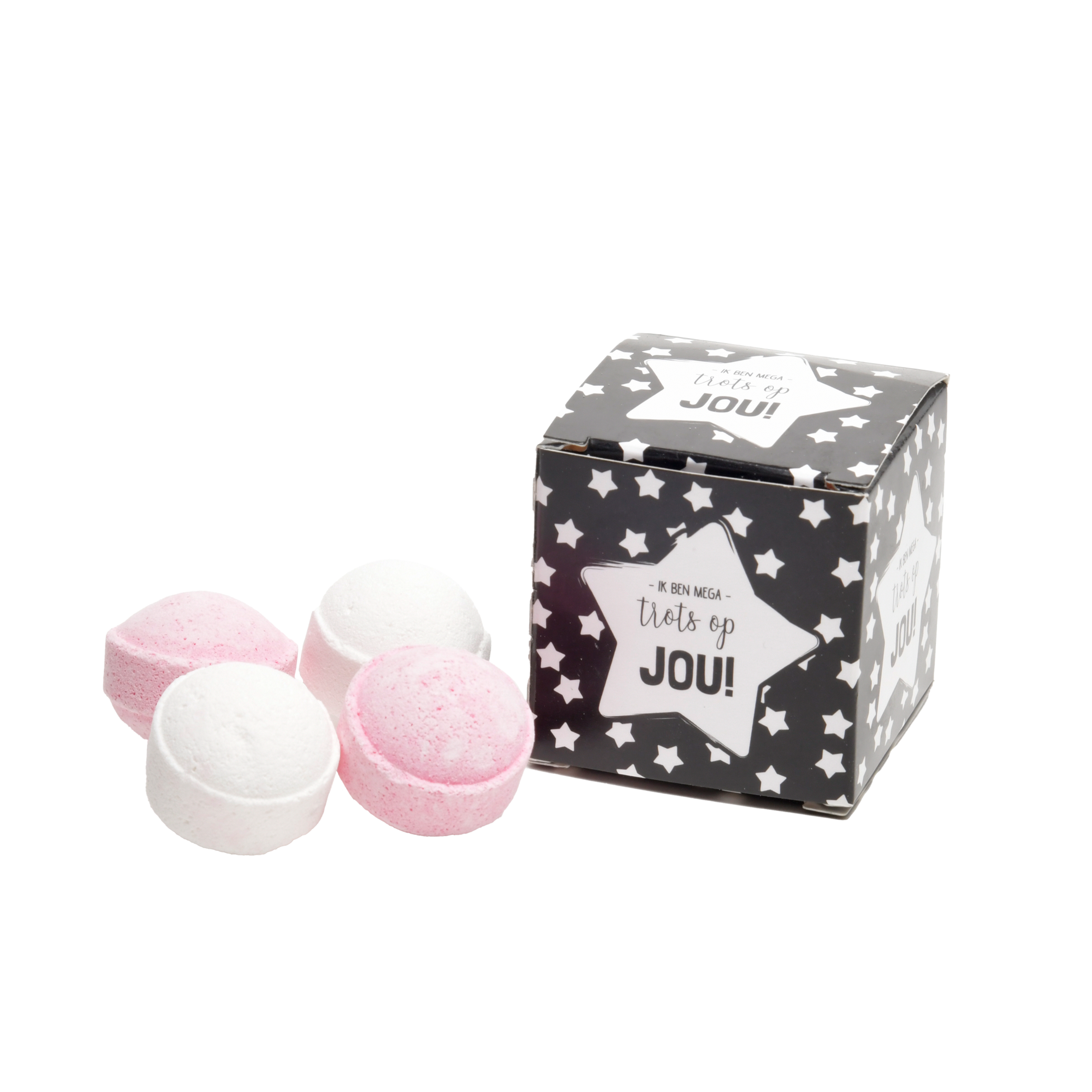 6 x kubusbox met tekst "Ik ben mega trots op jou"