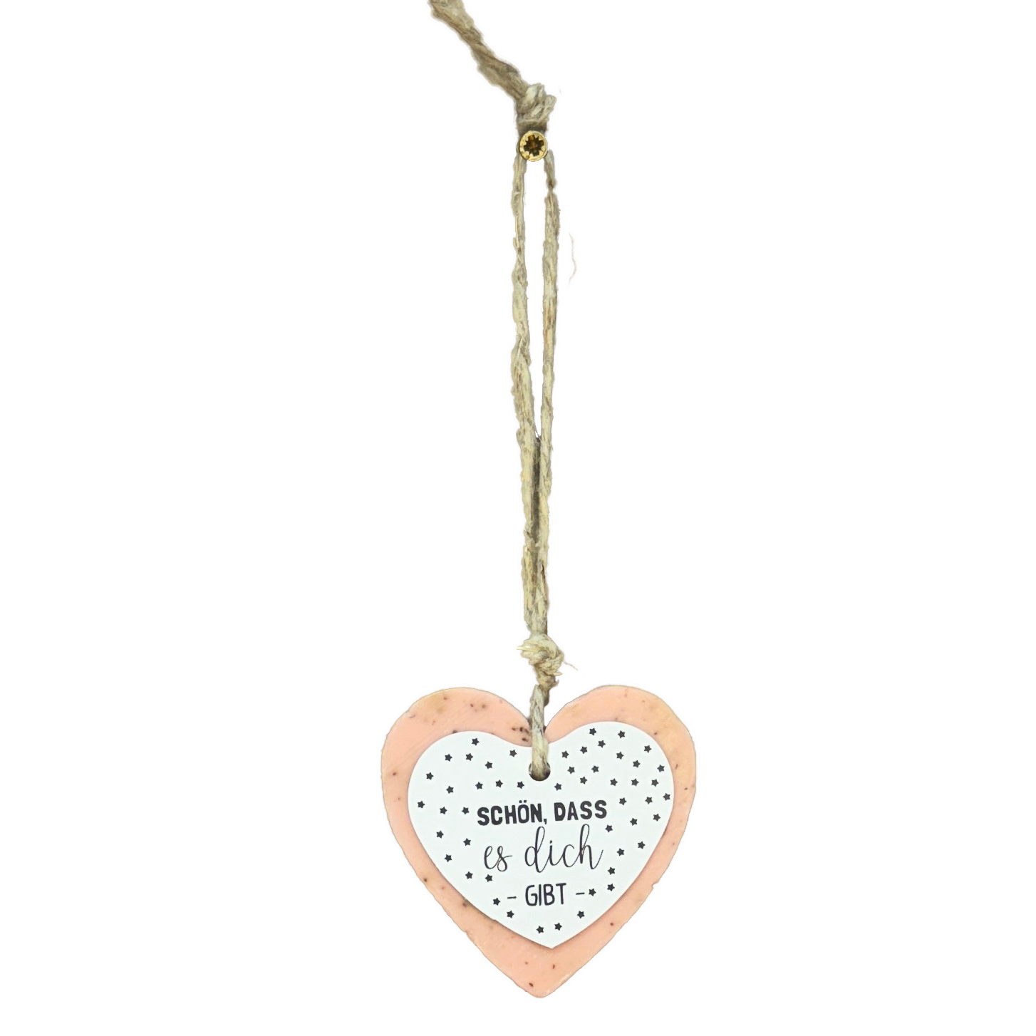 Herz Seife mit Text Label: Schön, dass es dich gibt 5 st. x 70 g.