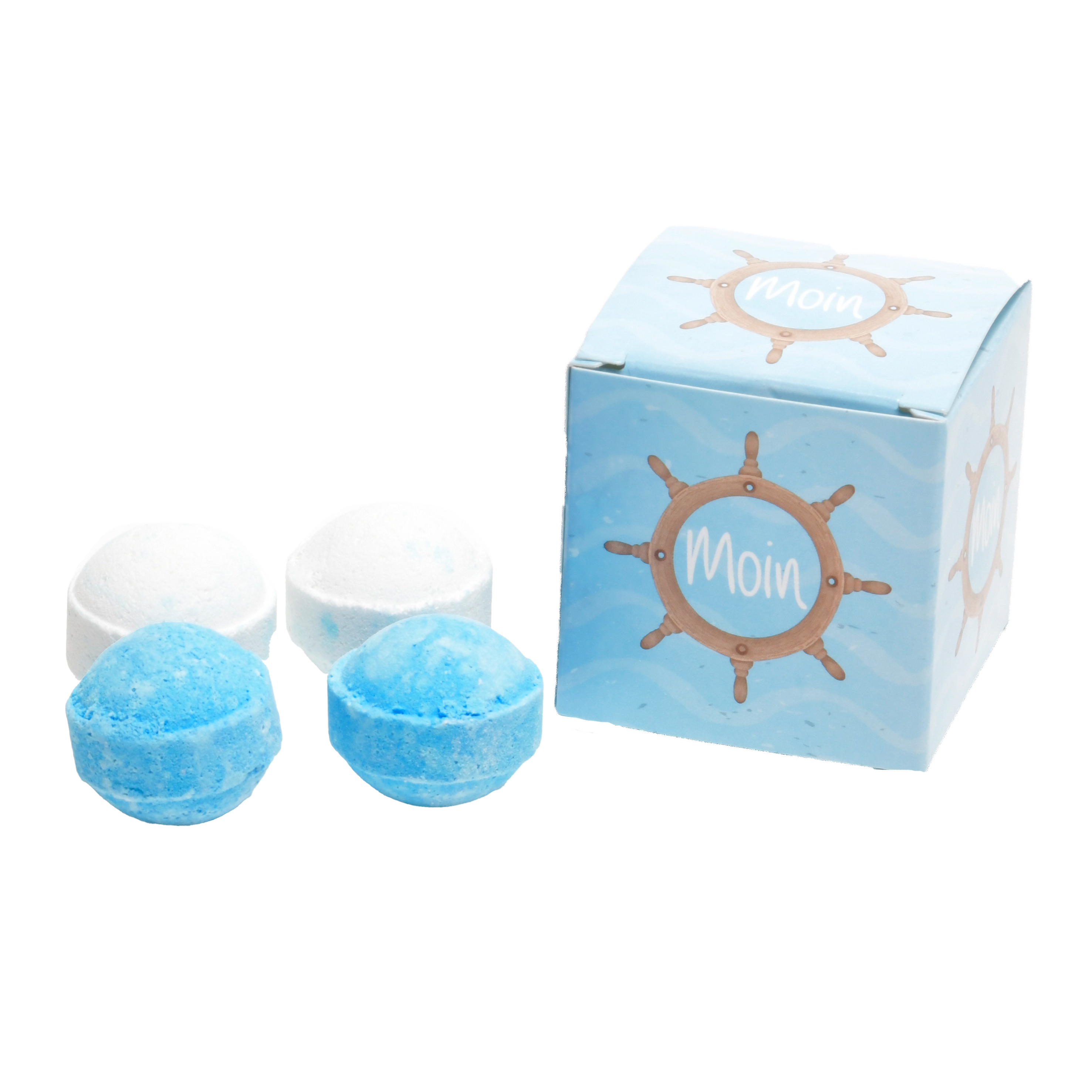 6 x kubusbox mit Text " Moin"