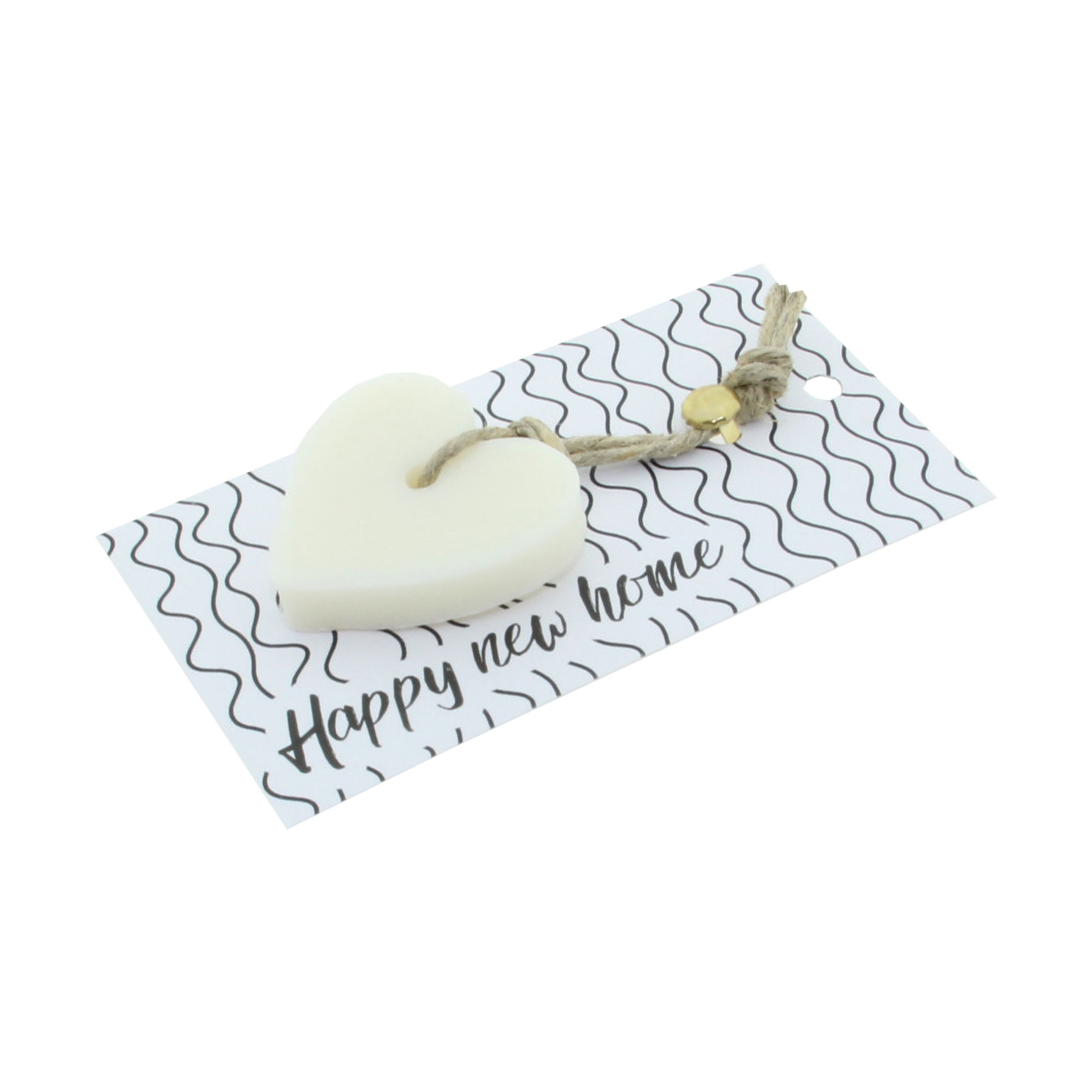 6 x Soap greeting kaartje: 'Happy New Home'