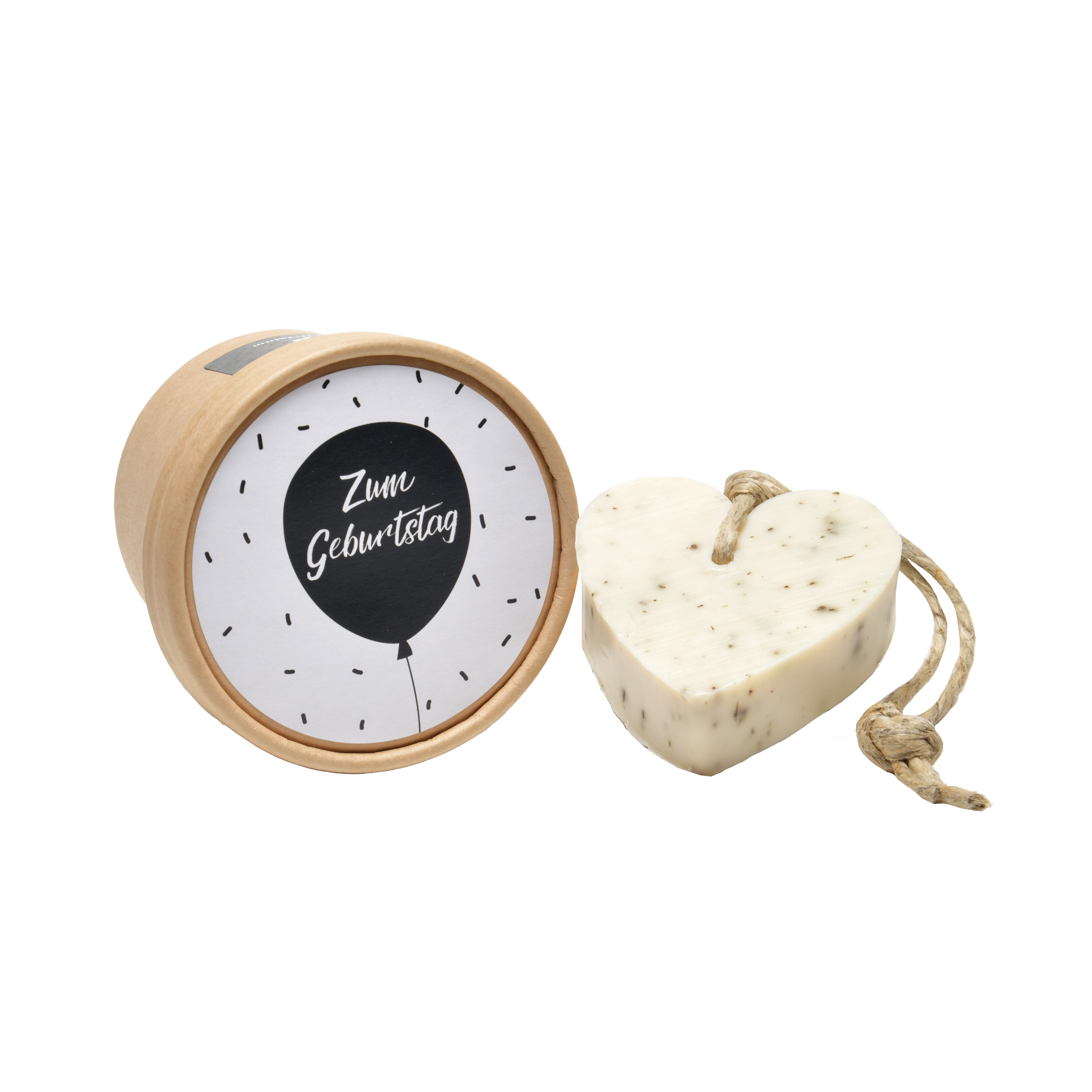 5 x Soap in a bowl mit  Herzseife an Seil "Zum Geburtstag"