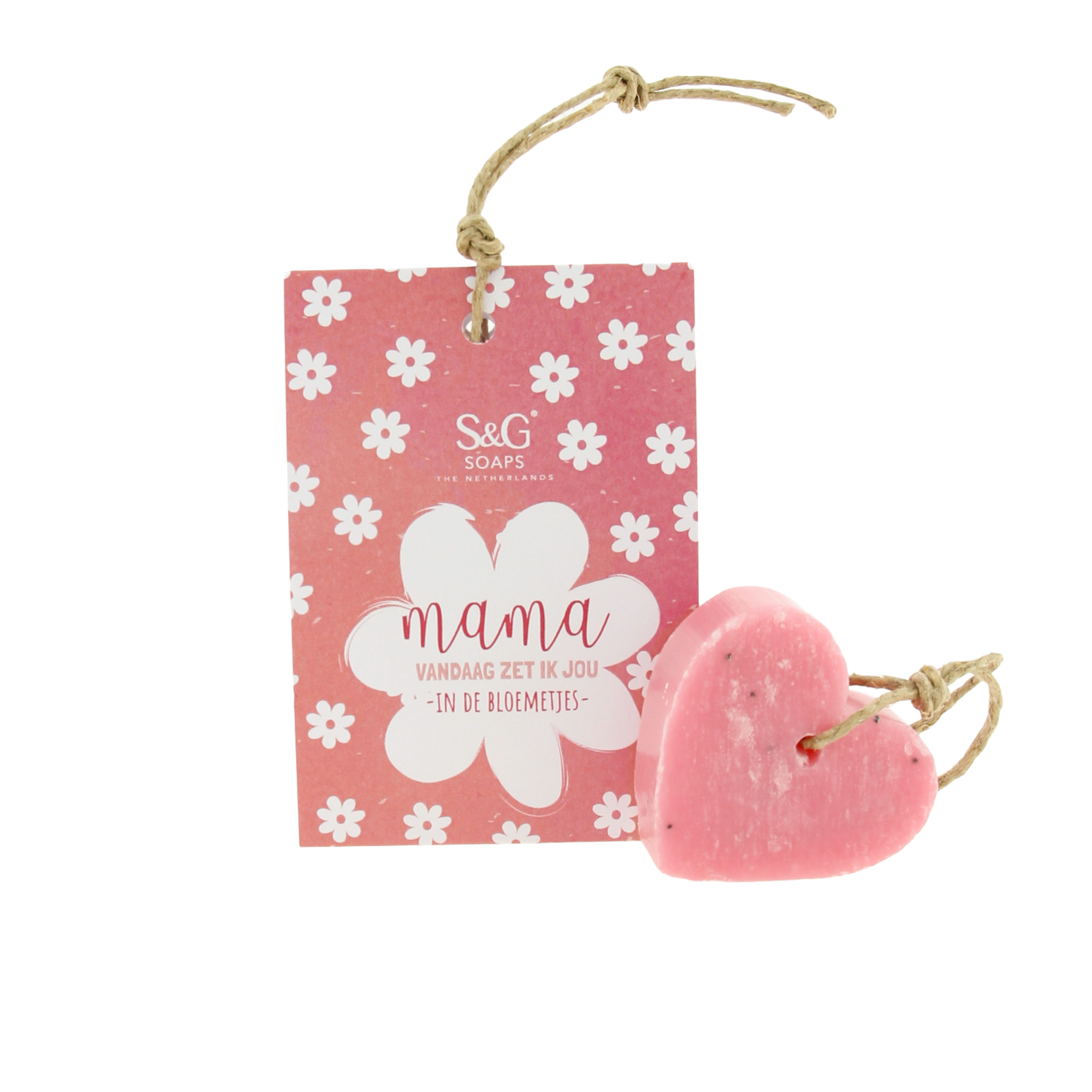 Message with soap "Mama vandaag zet ik jou in de bloemetjes" 8 st