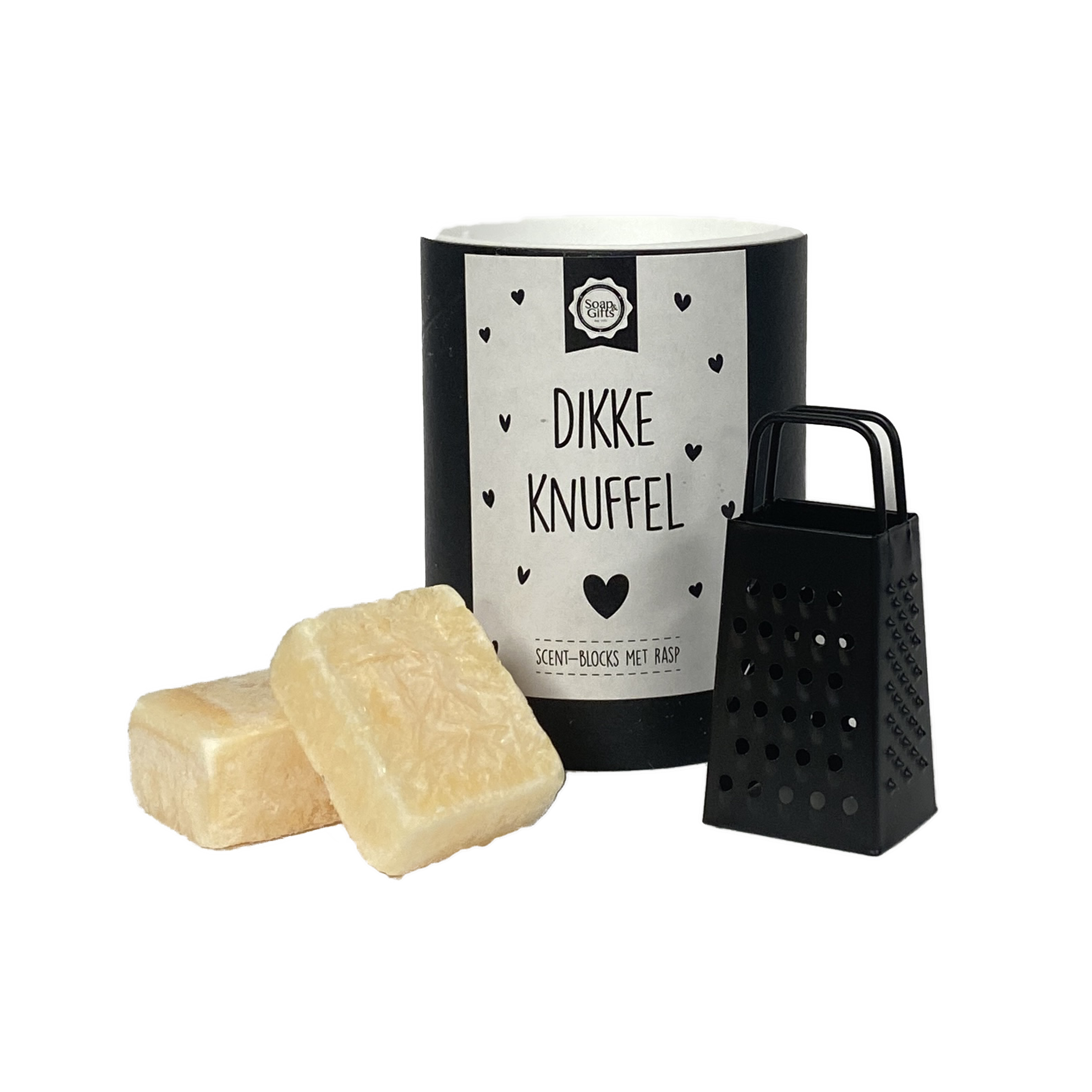 Tube with scent blocks and grater Dikke knuffel