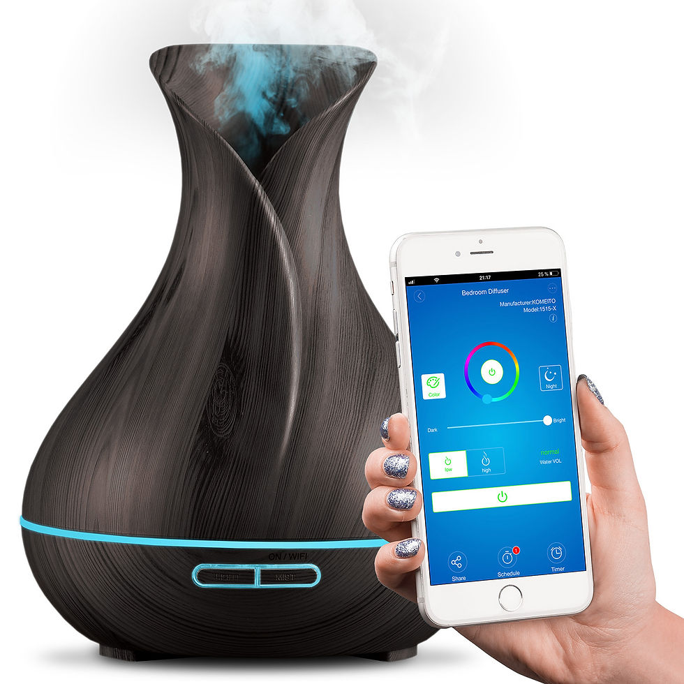 Thumbnail: Sierra Modern Home "Smart" Diffuser + 3 Oils (Alexa and Google Home Compatible)