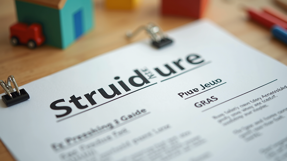 Close-up view of a preschool fee structure document