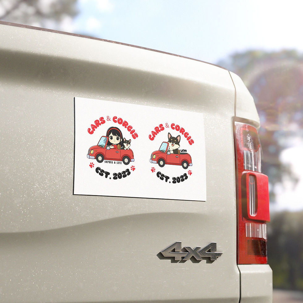 Thumbnail: Cars & Corgis (Car) Magnet