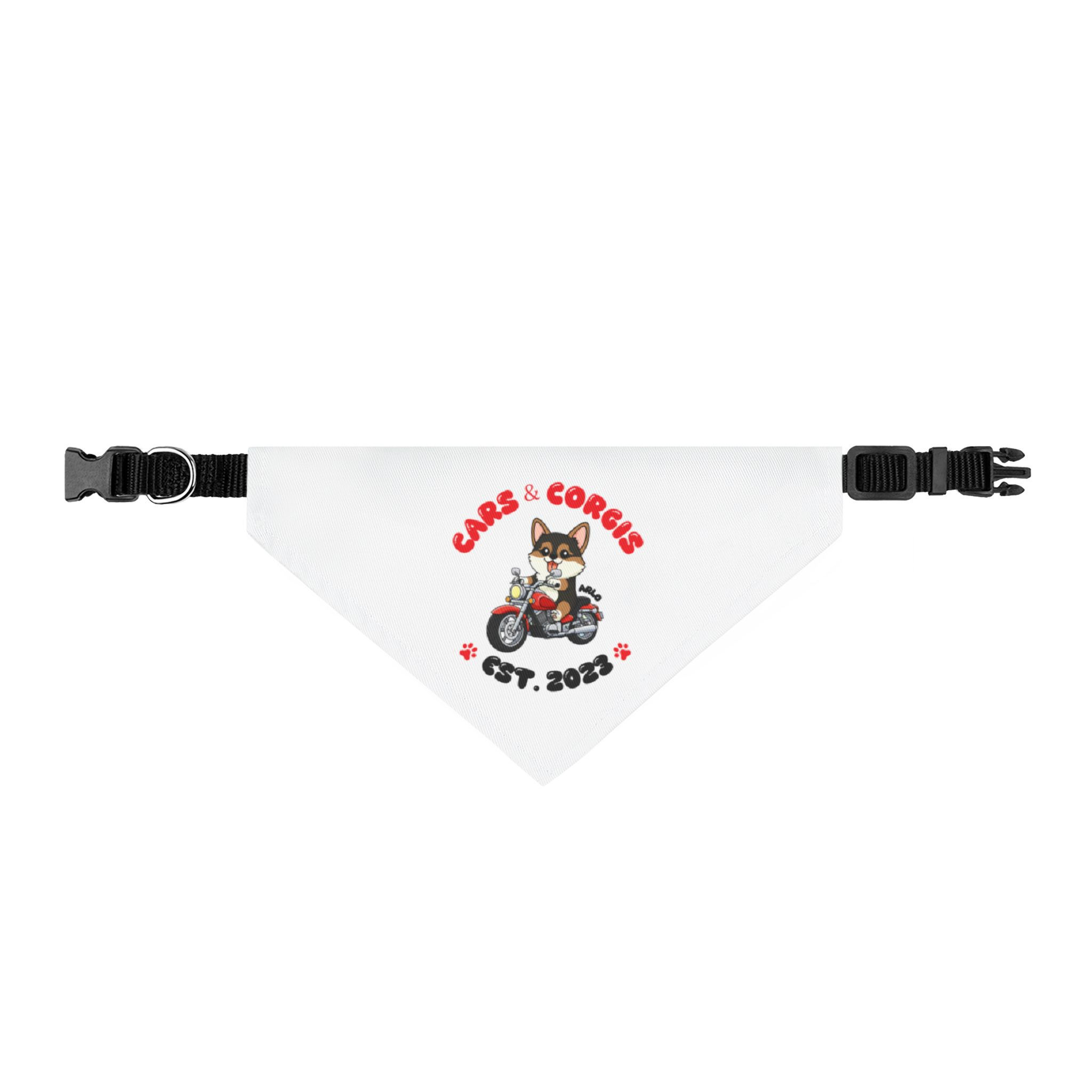 Cars & Corgis (M) Pet Collar Bandanna Motorcycle 2