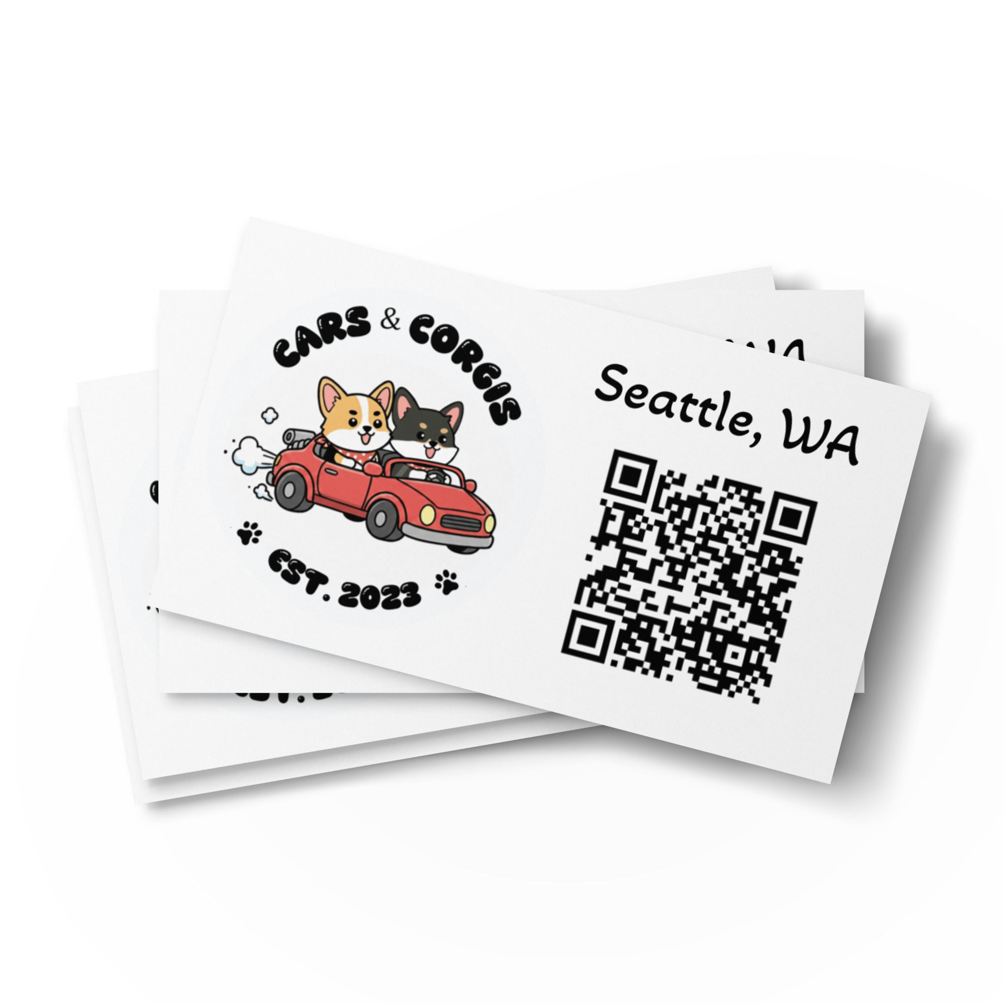 Cars & Corgis Business Cards