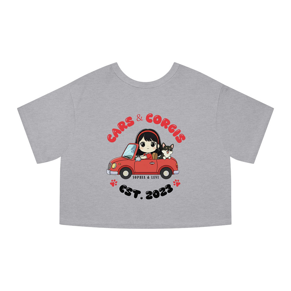 Thumbnail: Cars & Corgis Cropped Shirt
