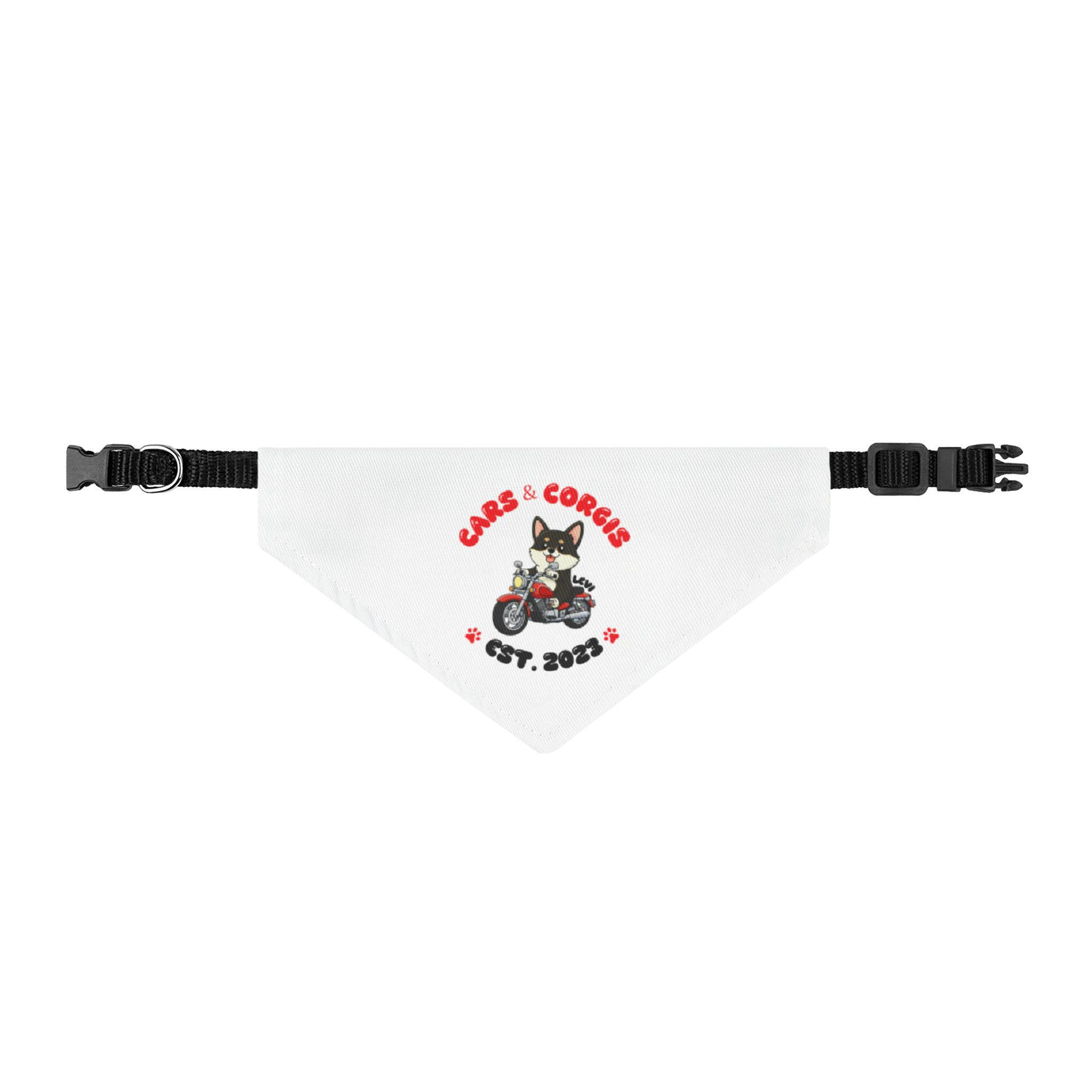 Cars & Corgis (S) Pet Collar Bandanna Motorcycle