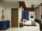 L-shaped false ceiling ideas for small bedroom with LED strip lights