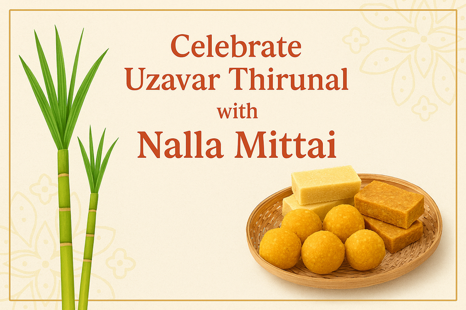 Plate of crispy Tamil Nadu snacks including murukku, mixture, and seedai