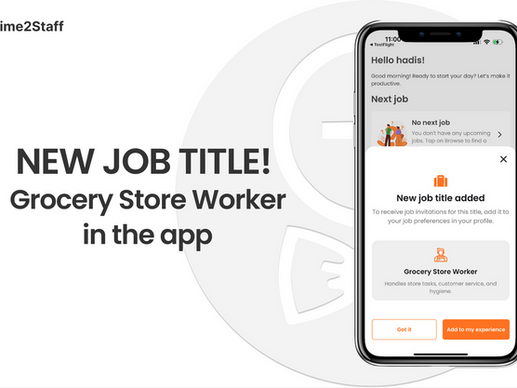 Grocery store jobs are now in Time2Staff