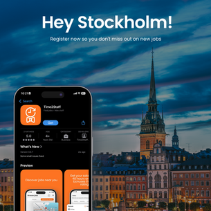 Time2Staff launches in Stockholm: New hospitality job opportunities in Sweden!