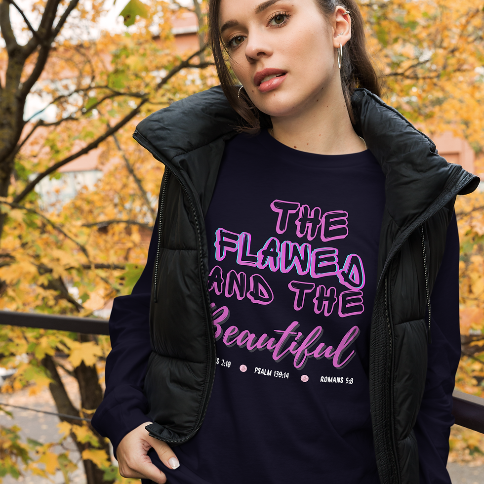 Thumbnail: "Flawed & Beautiful" Unisex Long Sleeve Tee