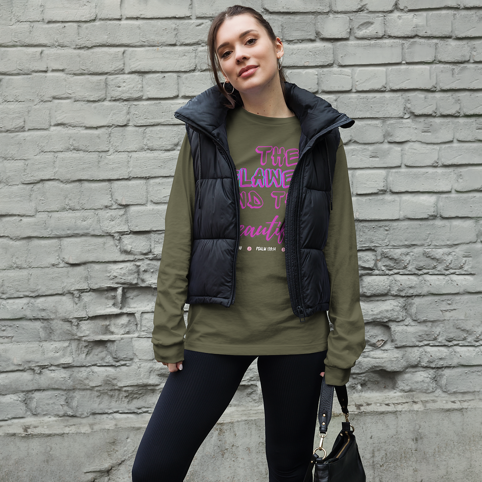 Thumbnail: "Flawed & Beautiful" Unisex Long Sleeve Tee
