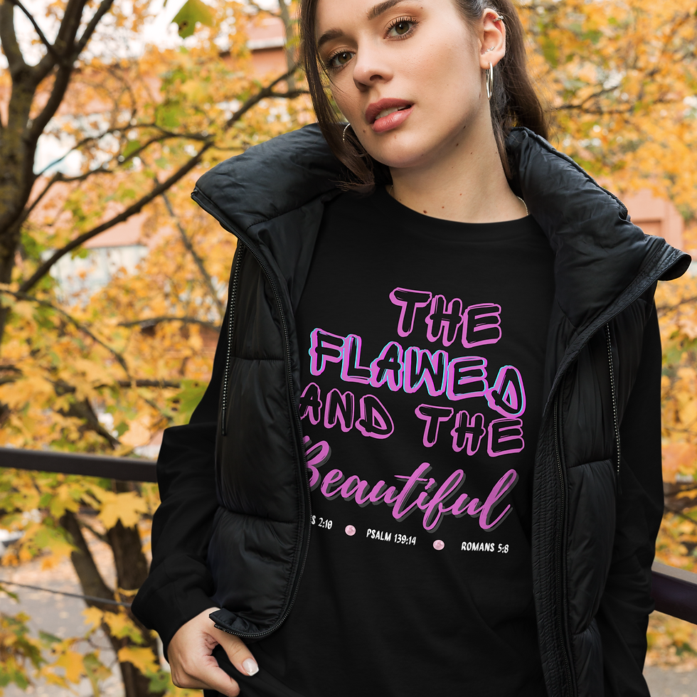 Thumbnail: "Flawed & Beautiful" Unisex Long Sleeve Tee