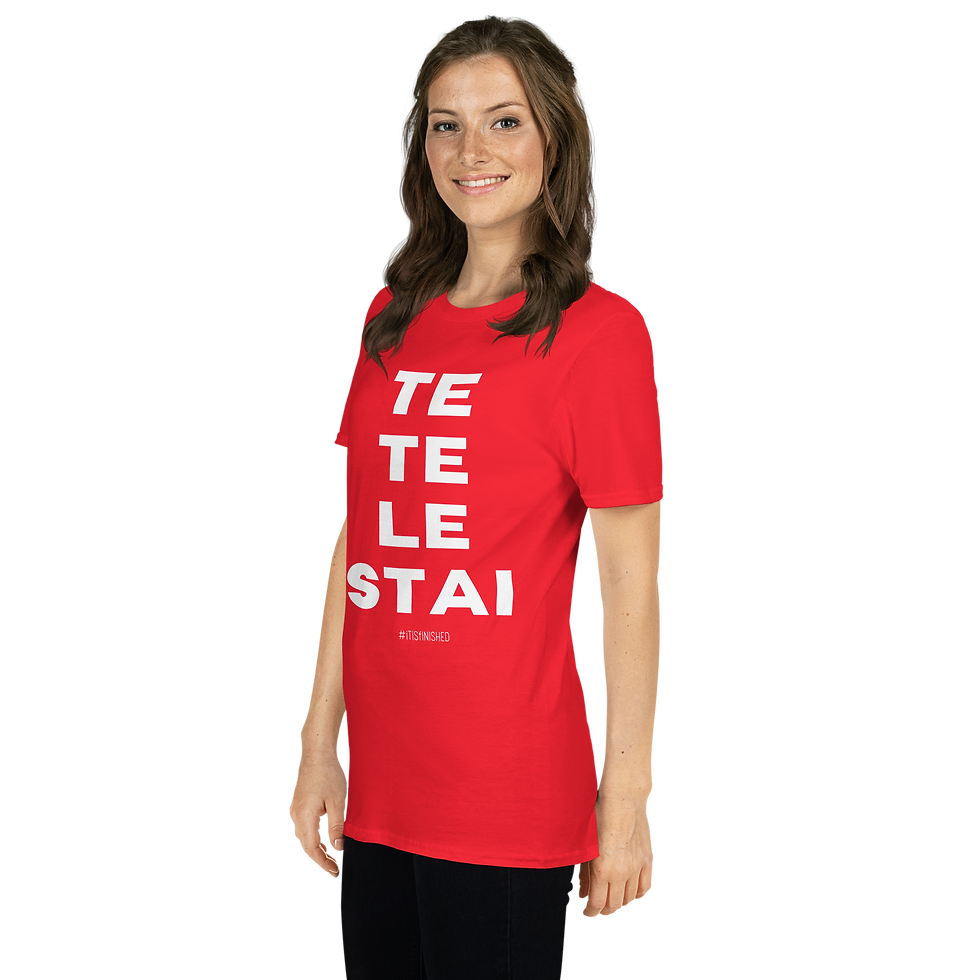 Thumbnail: Tetelestai in White Short-Sleeve Unisex T-Shirt