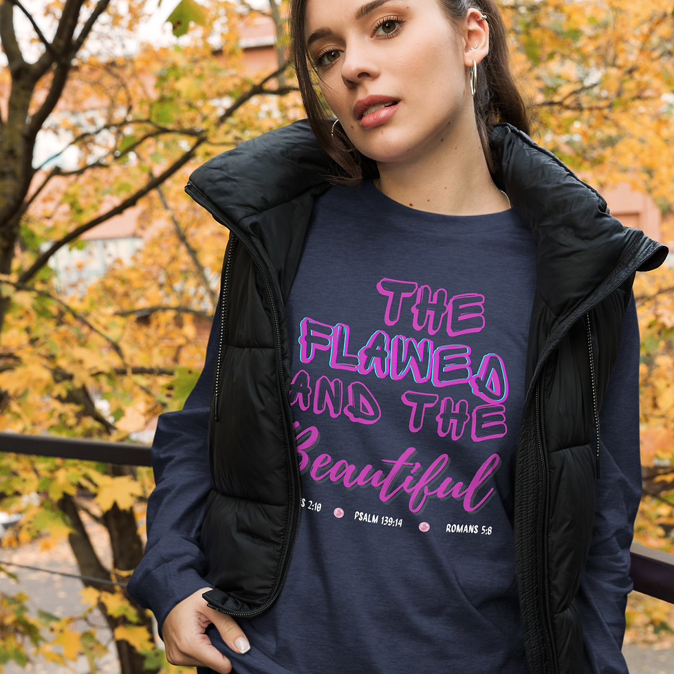 Thumbnail: "Flawed & Beautiful" Unisex Long Sleeve Tee