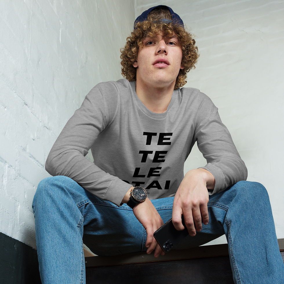 Thumbnail: Tetelestai in Black Unisex Long Sleeve Tee