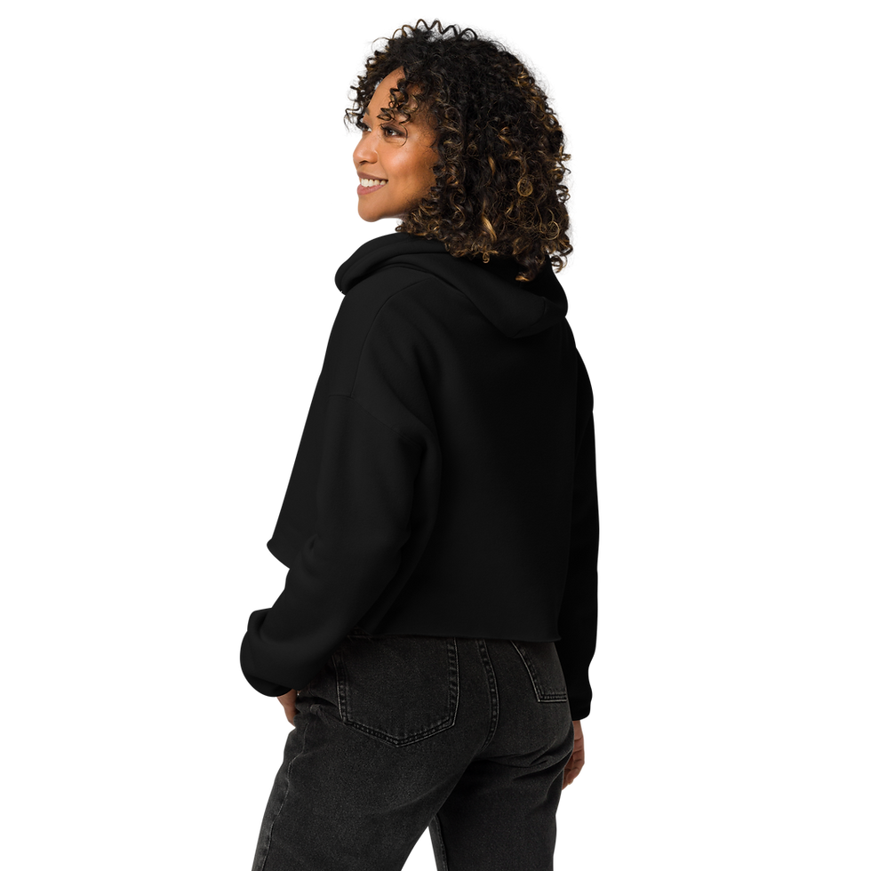 Thumbnail: Tetelestai in White Crop Hoodie