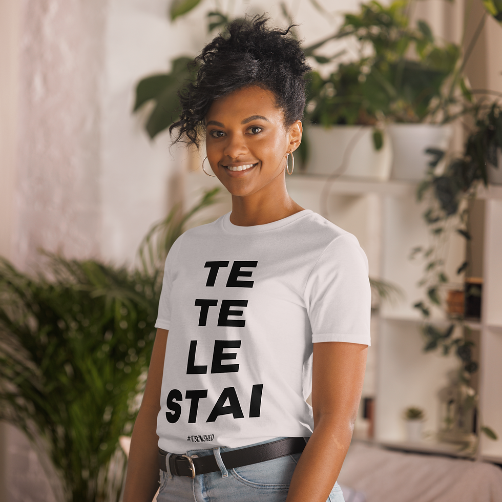 Thumbnail: Tetelestai in Black Short-Sleeve Unisex T-Shirt