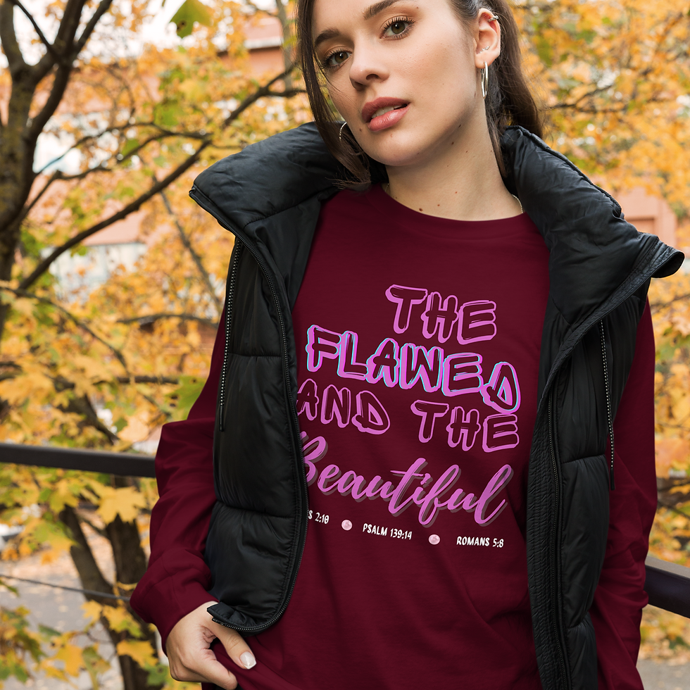 Thumbnail: "Flawed & Beautiful" Unisex Long Sleeve Tee