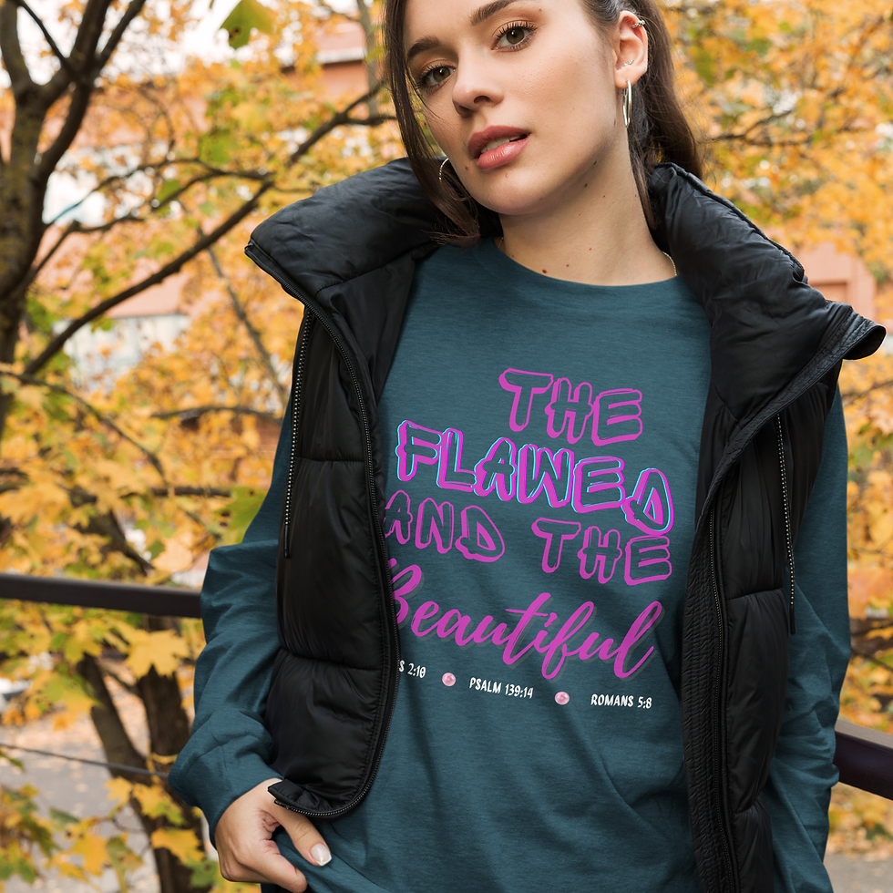 Thumbnail: "Flawed & Beautiful" Unisex Long Sleeve Tee