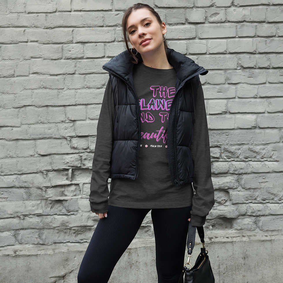 Thumbnail: "Flawed & Beautiful" Unisex Long Sleeve Tee