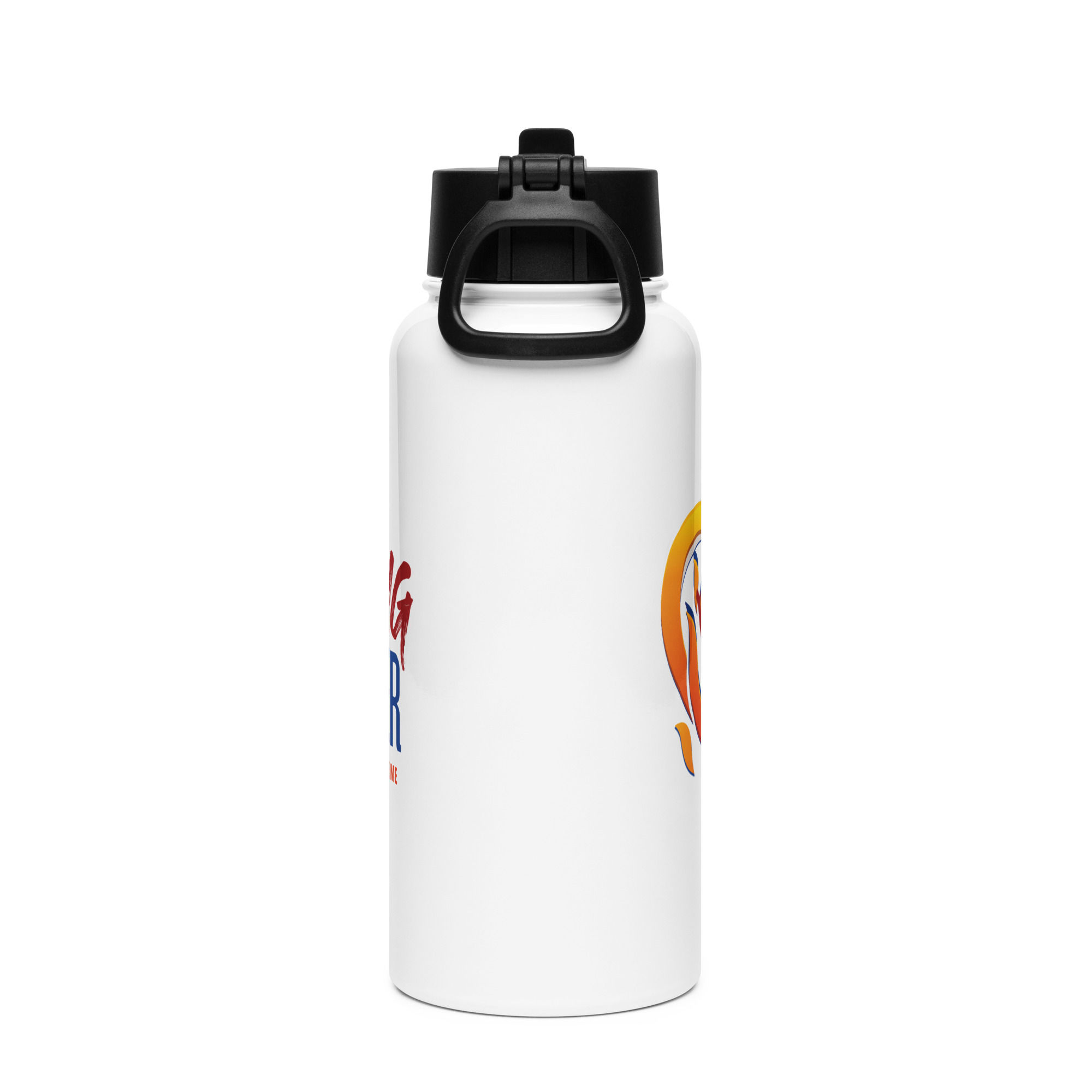 Pursuing Surrender Logo Stainless steel water bottle w/ straw lid
