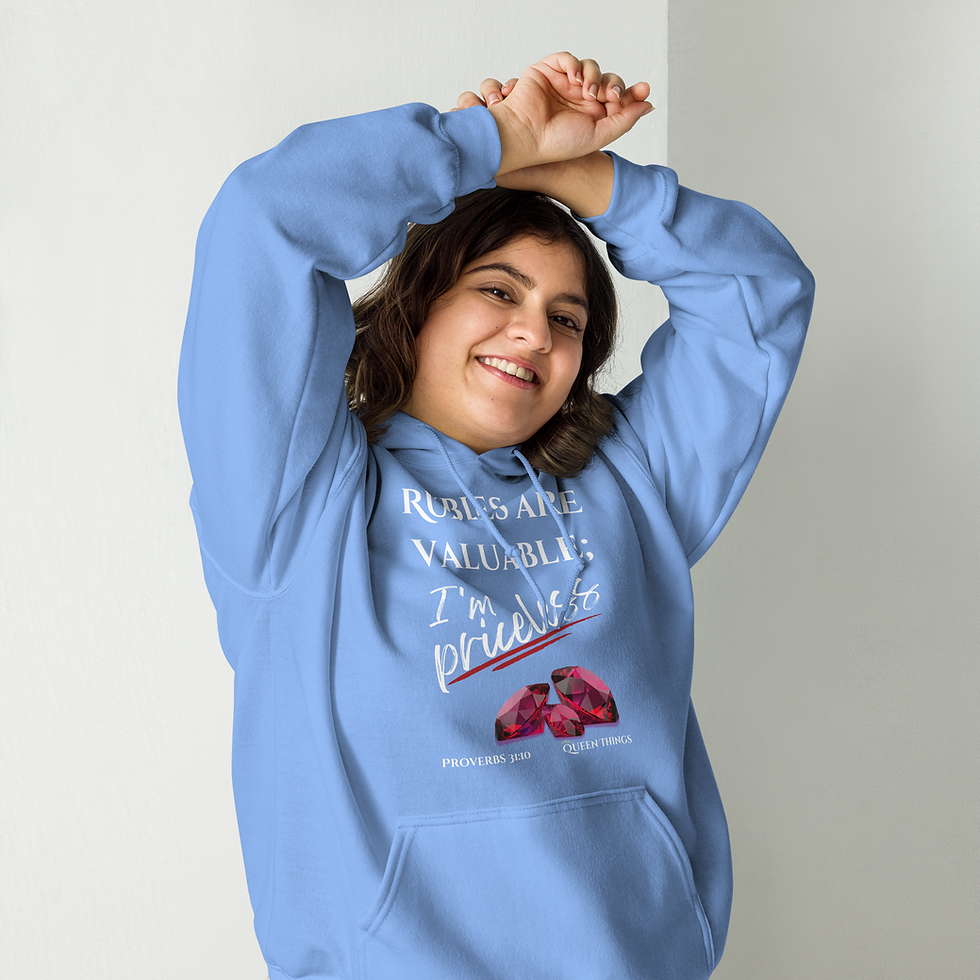 Thumbnail: "Priceless" in White Unisex Hoodie