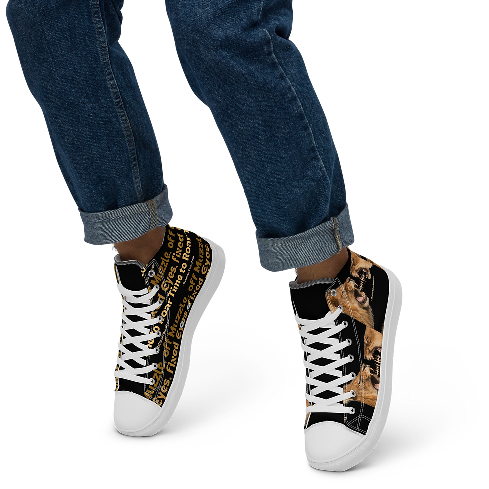 Thumbnail: Release Your Roar Men’s High Top Canvas Shoes