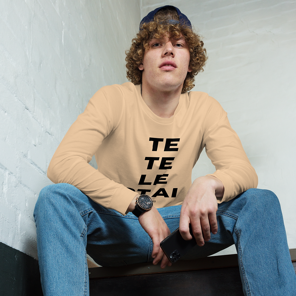 Thumbnail: Tetelestai in Black Unisex Long Sleeve Tee