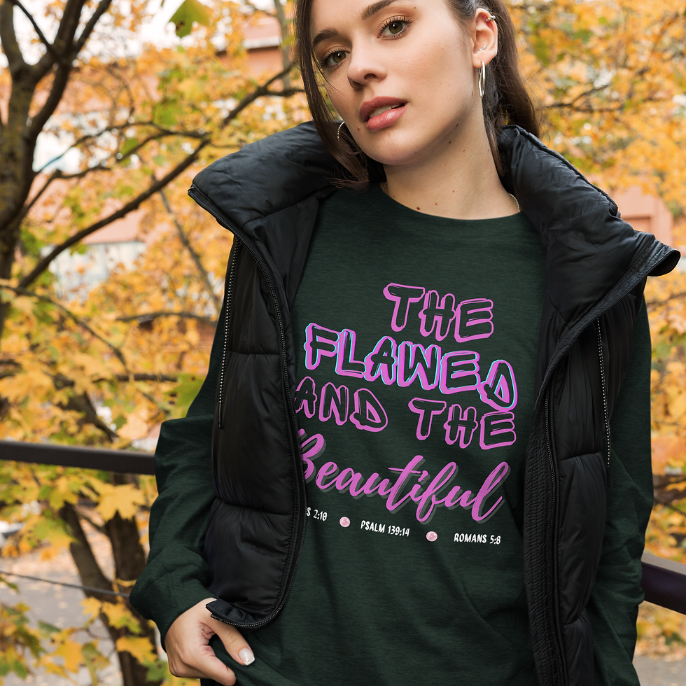 Thumbnail: "Flawed & Beautiful" Unisex Long Sleeve Tee