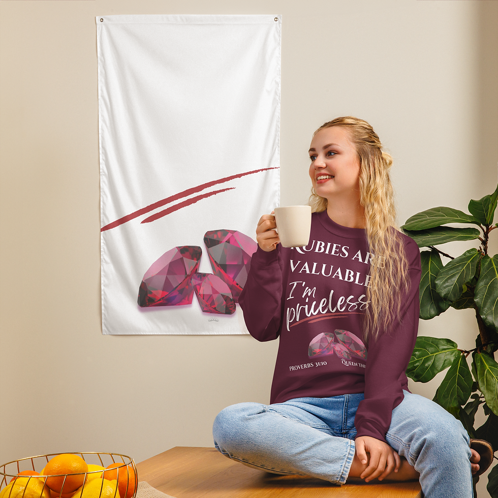 Thumbnail: "Priceless" in White Unisex Sweatshirt