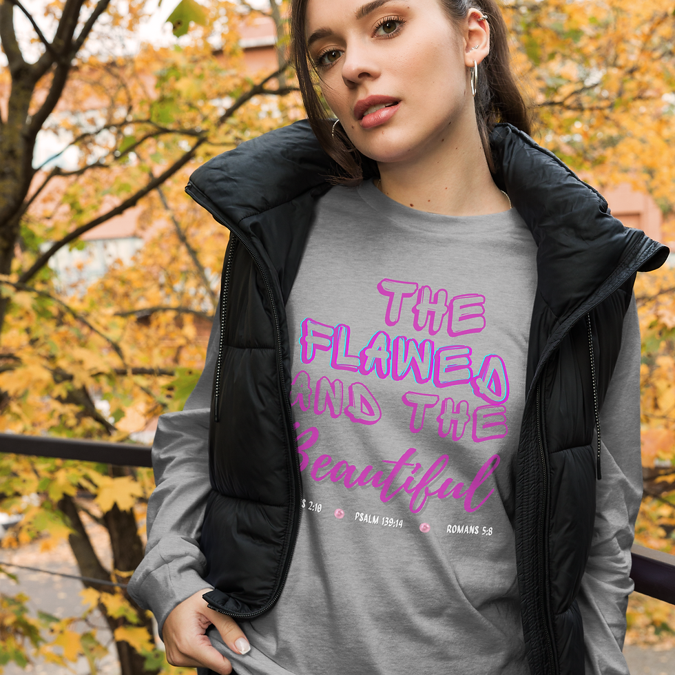 Thumbnail: "Flawed & Beautiful" Unisex Long Sleeve Tee