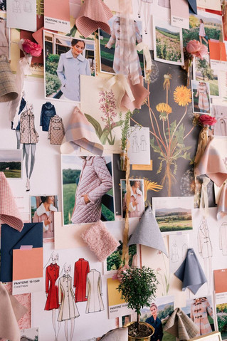 A picture of a physical moodboard
