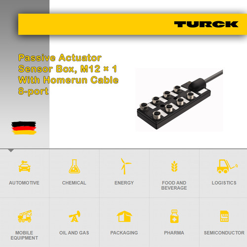 TB-8M12-5P3-5/TXL | Turck Passive Actuator/Sensor Box | MET