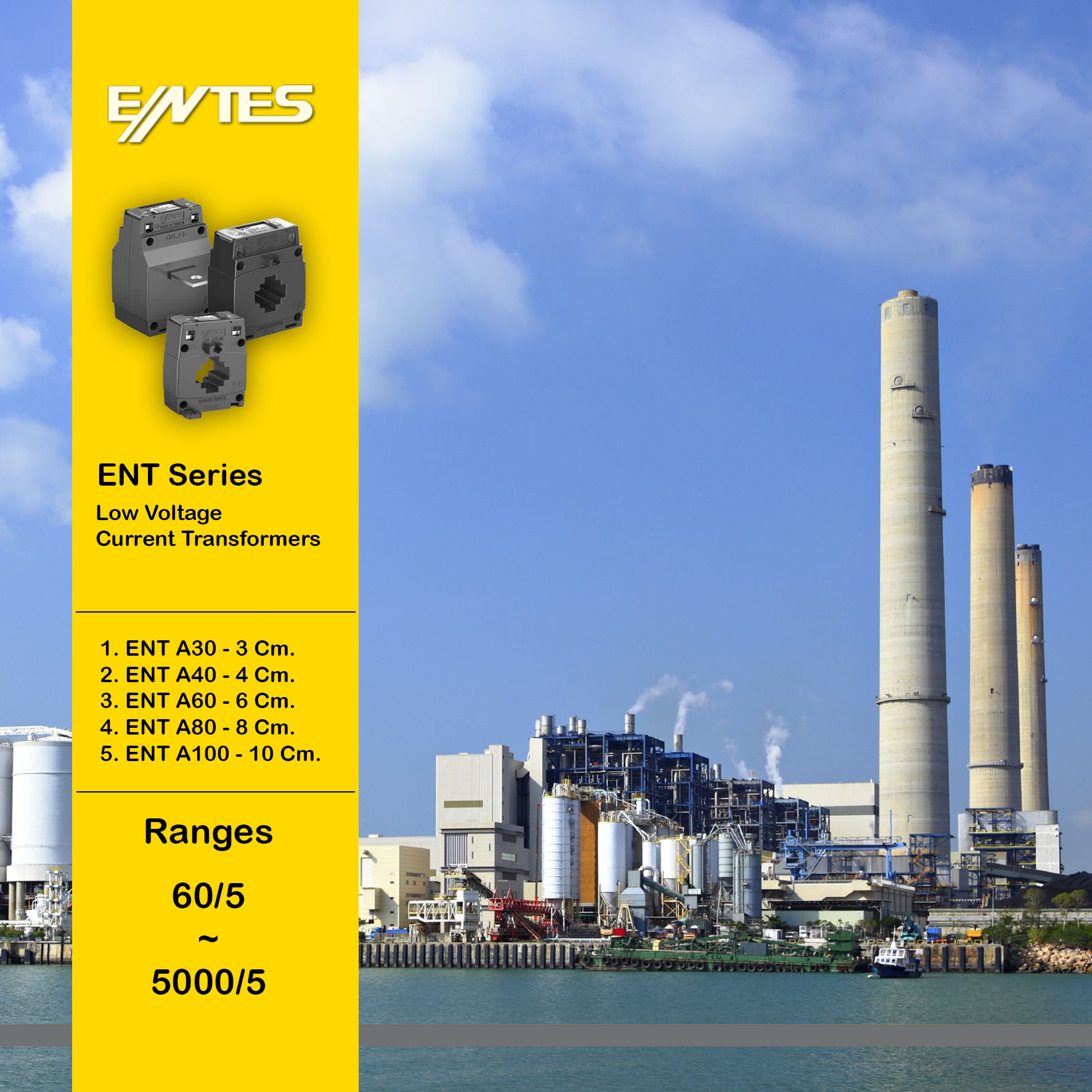 محول التيار CT 200/5 Current Transformer | 4 Cm. | 1.5 VA | Class 0.5 |