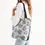 Thumbnail: Grey Flowers Light Canvas Zip Tote 1