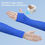 Thumbnail: Blue Mosaic Arm Sleeves With Thumb Loops 2