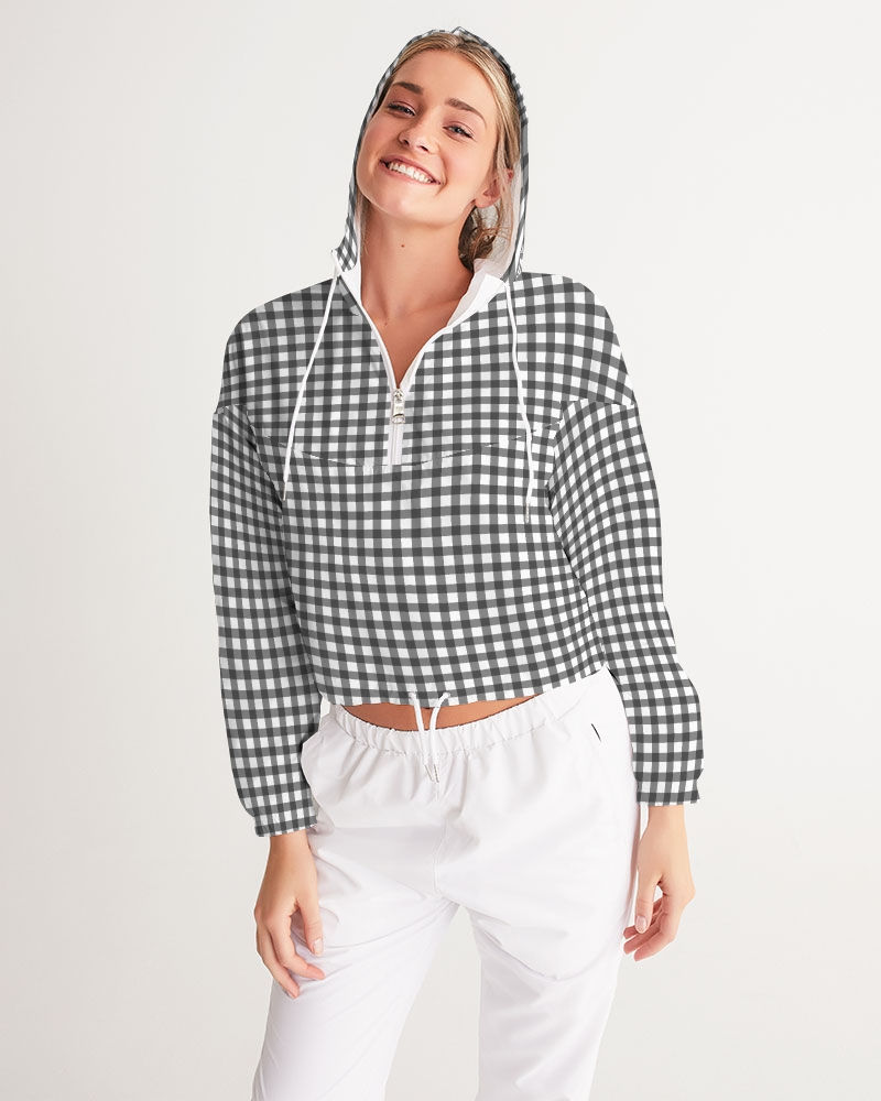 Thumbnail: Gingham Women's Cropped Windbreaker